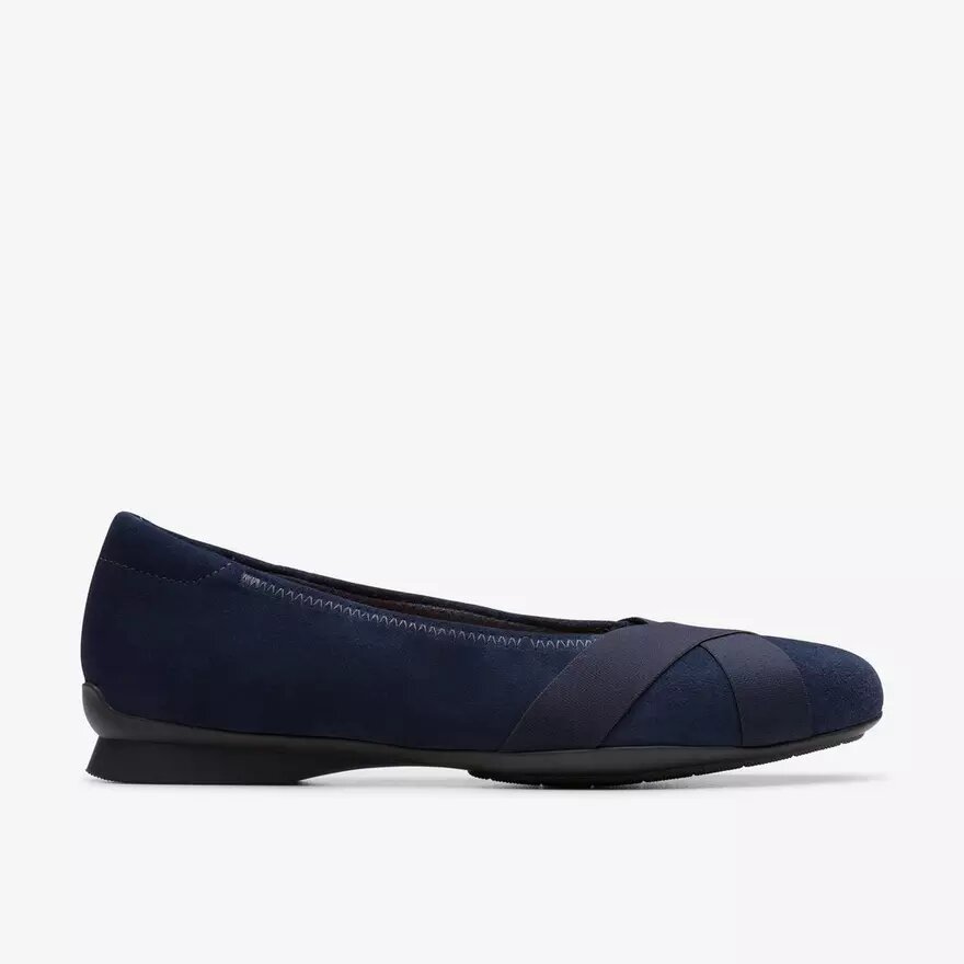 Bailarinas de ante azul marino «Jazmynn Gem» para mujer Bailarinas de ante azul marino «Jazmynn Gem» para mujer