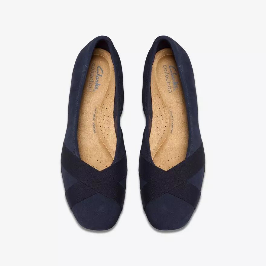 Bailarinas de ante azul marino «Jazmynn Gem» para mujer Bailarinas de ante azul marino «Jazmynn Gem» para mujer