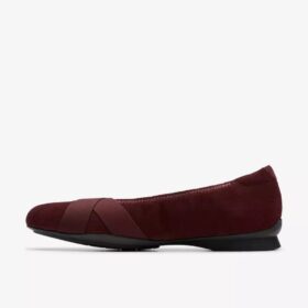 Bailarinas de ante color merlot «Jazmynn Gem» para mujer