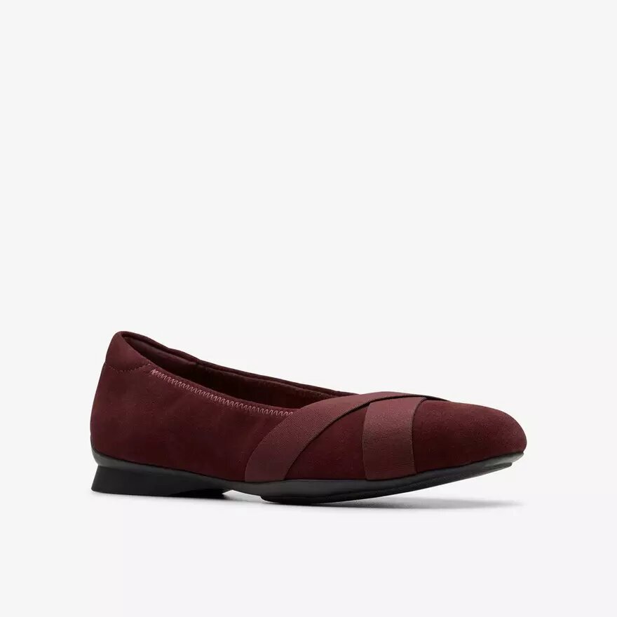 Bailarinas de ante color merlot «Jazmynn Gem» para mujer Bailarinas de ante color merlot «Jazmynn Gem» para mujer