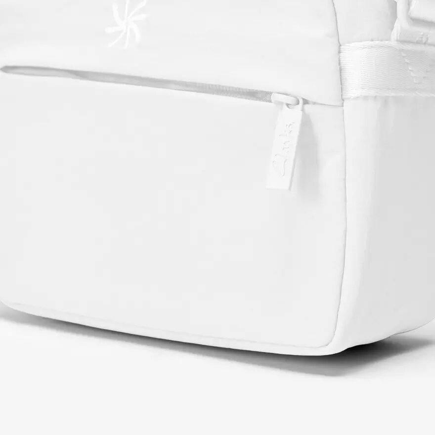 Bolso cruzado para mujer Cloudsteppers en blanco brillante Bolso cruzado para mujer Cloudsteppers en blanco brillante
