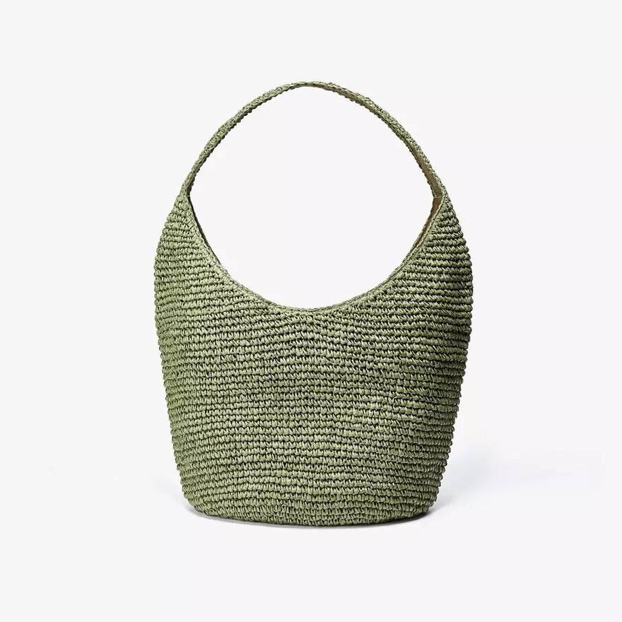 Bolso tote de paja verde Talia para mujer Bolso tote de paja verde Talia para mujer