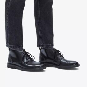 Botas Aldwin Chukka de cuero negro para hombre Us