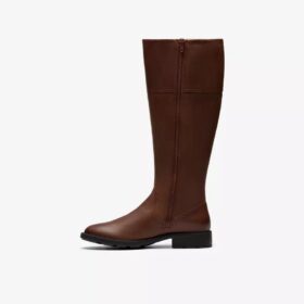 Botas altas Adalynn Hope para mujer, de cuero color «British Tan»