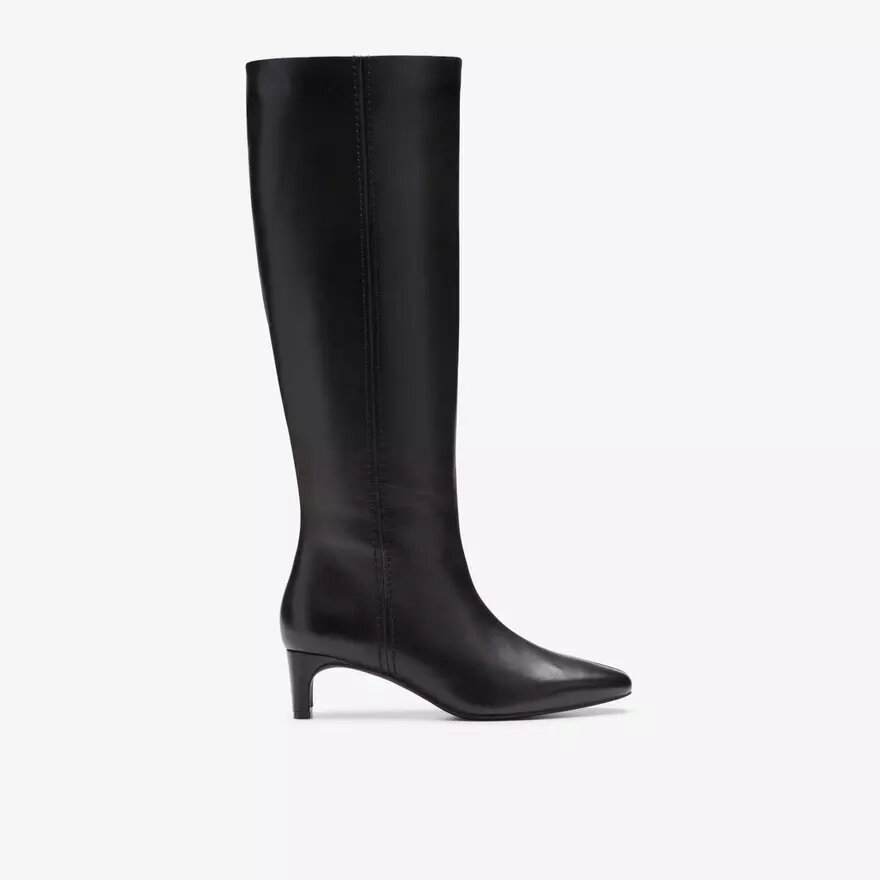 Botas altas de cuero negro hasta la rodilla para mujer Edina Tall (EE. UU.) Botas altas de cuero negro hasta la rodilla para mujer Edina Tall (EE. UU.)