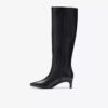 Botas altas de cuero negro hasta la rodilla para mujer Edina Tall (EE. UU.) Botas altas de cuero negro hasta la rodilla para mujer Edina Tall (EE. UU.)