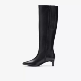 Botas altas de cuero negro hasta la rodilla para mujer Edina Tall (EE. UU.)