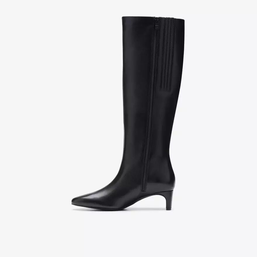 Botas altas de cuero negro hasta la rodilla para mujer Edina Tall (EE. UU.) Botas altas de cuero negro hasta la rodilla para mujer Edina Tall (EE. UU.)