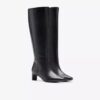 Botas altas de cuero negro hasta la rodilla para mujer Edina Tall (EE. UU.) Botas altas de cuero negro hasta la rodilla para mujer Edina Tall (EE. UU.)