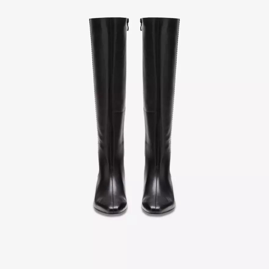 Botas altas de cuero negro hasta la rodilla para mujer Edina Tall (EE. UU.) Botas altas de cuero negro hasta la rodilla para mujer Edina Tall (EE. UU.)