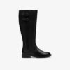Botas altas hasta la rodilla de cuero negro Adalynn Hope para mujer Botas altas hasta la rodilla de cuero negro Adalynn Hope para mujer