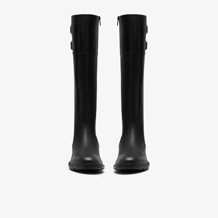 Botas altas hasta la rodilla de cuero negro Adalynn Hope para mujer Botas altas hasta la rodilla de cuero negro Adalynn Hope para mujer