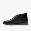 Botas Chukka Monahan para hombre, negras y de piel lisa Botas Chukka Monahan para hombre, negras y de piel lisa