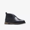 Botas Chukka Monahan para hombre, negras y de piel lisa Botas Chukka Monahan para hombre, negras y de piel lisa