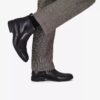 Botas de vestir Steadwell Zip de cuero negro para hombre