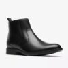 Botas de vestir Steadwell Zip de cuero negro para hombre