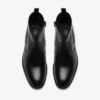 Botas de vestir Steadwell Zip de cuero negro para hombre