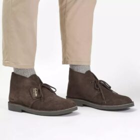 Botas Desert Boot Evo para hombre, de ante marrón oscuro, estilo chukka