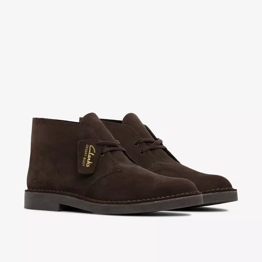 Botas Desert Boot Evo para hombre, de ante marrón oscuro, estilo chukka Botas Desert Boot Evo para hombre, de ante marrón oscuro, estilo chukka
