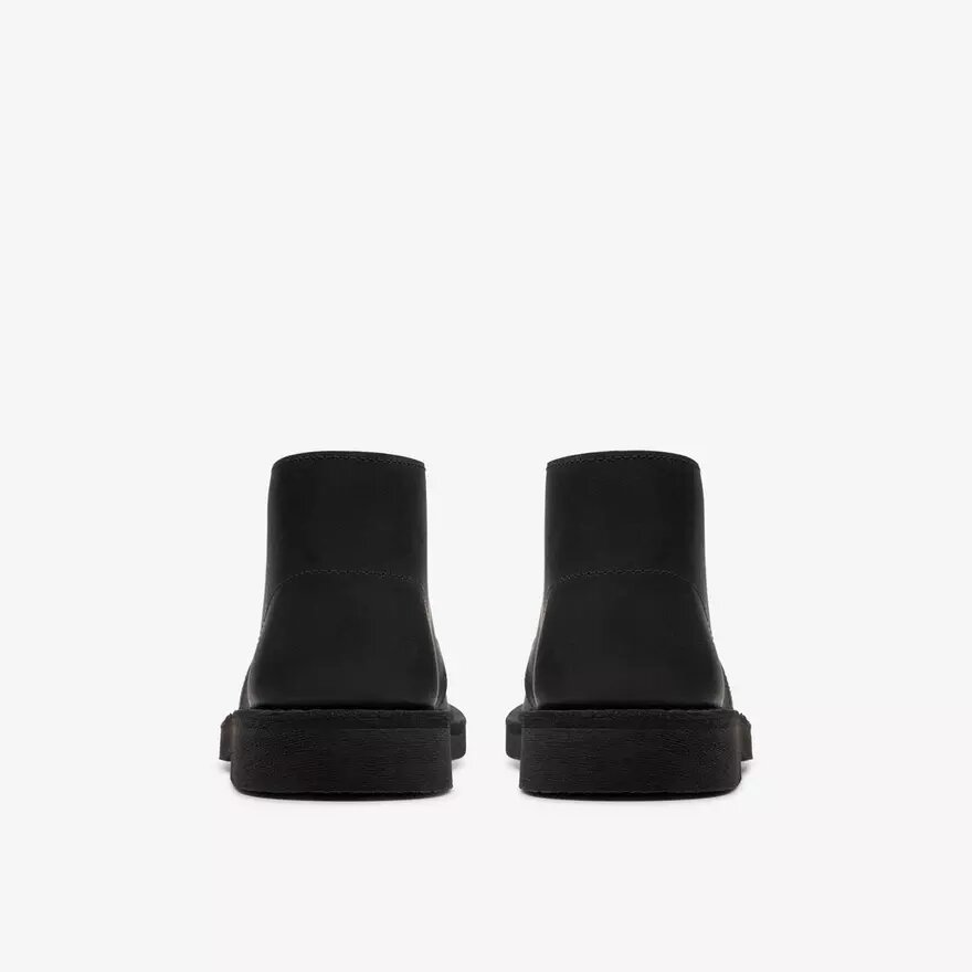 Botas Desert Boot para niños mayores, de piel negra, de EE. UU. Botas Desert Boot para niños mayores, de piel negra, de EE. UU.