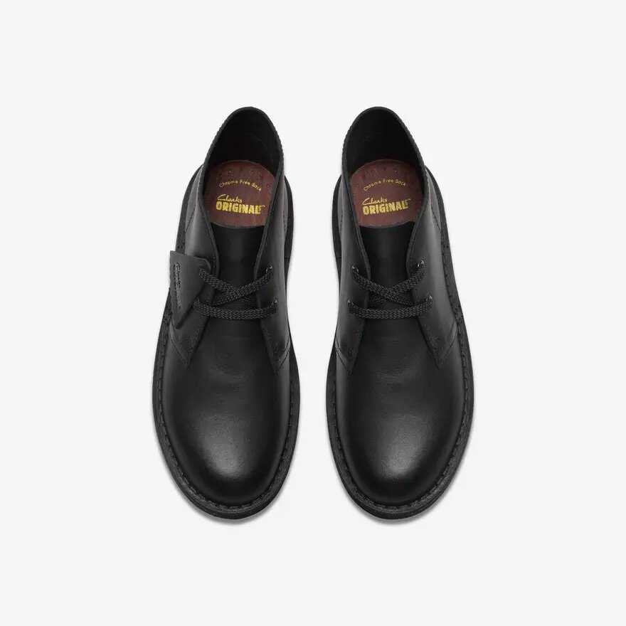 Botas Desert Boot para niños mayores, de piel negra, de EE. UU. Botas Desert Boot para niños mayores, de piel negra, de EE. UU.