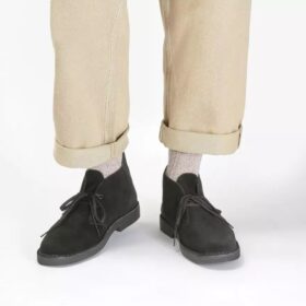 Botas Safari Evo para hombre, de ante negro, estilo chukka