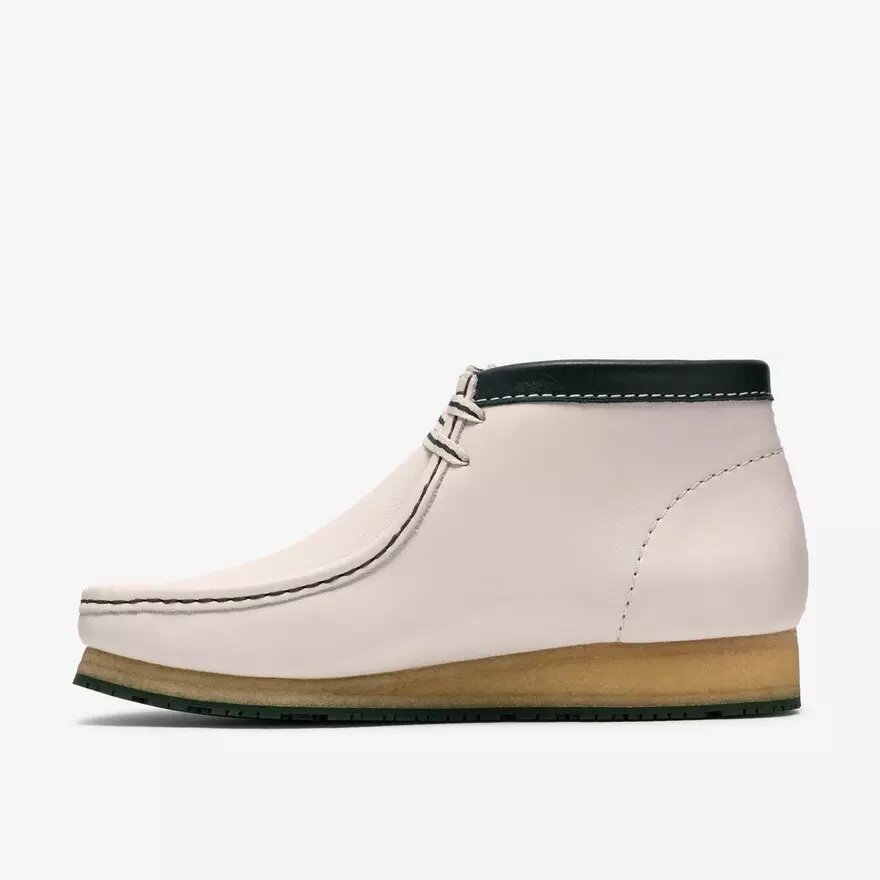 Botas Walla Rb para hombre, de piel blanca, modelo Wallabees Botas Walla Rb para hombre, de piel blanca, modelo Wallabees