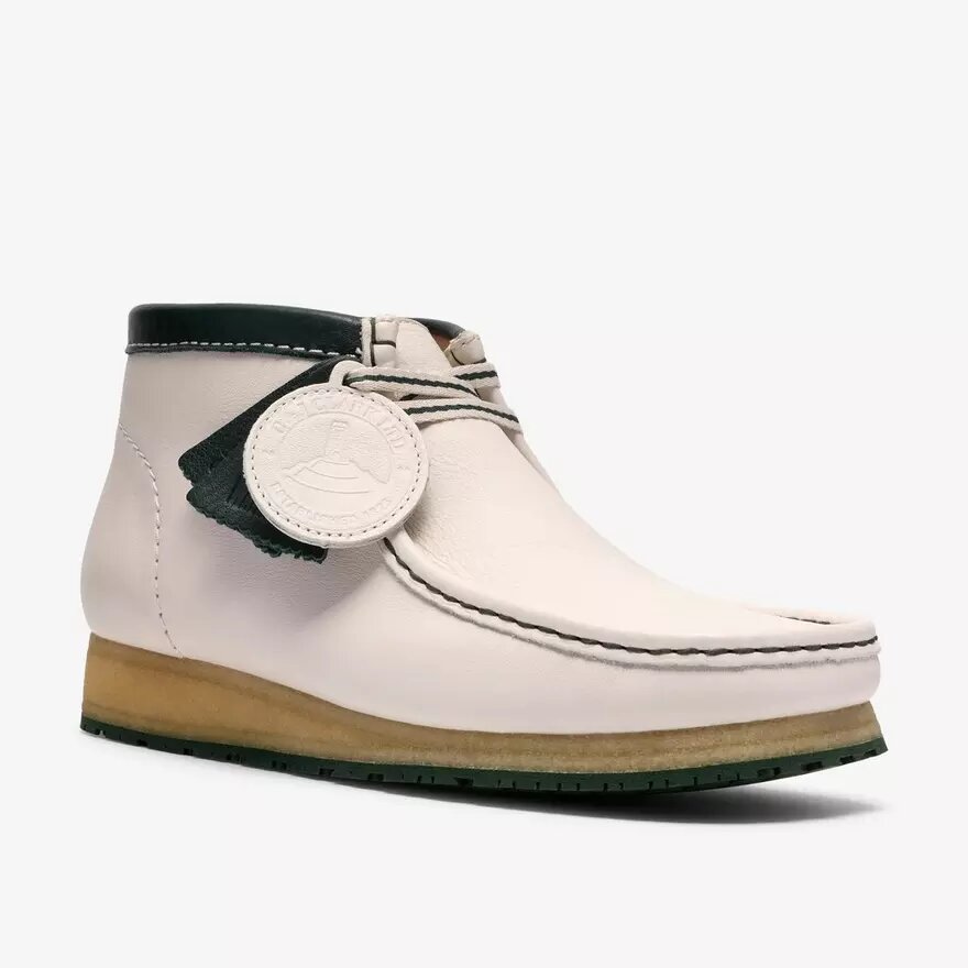 Botas Walla Rb para hombre, de piel blanca, modelo Wallabees Botas Walla Rb para hombre, de piel blanca, modelo Wallabees