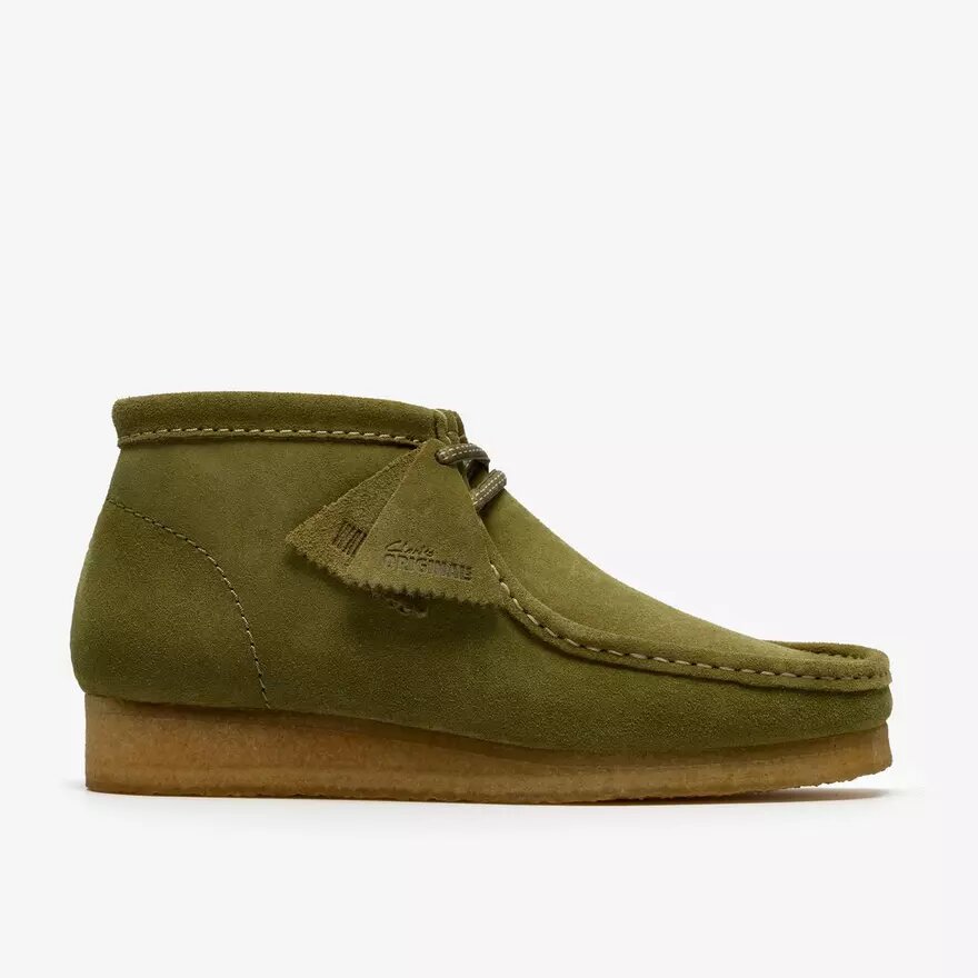Botas Wallabee para hombre en ante verde Botas Wallabee para hombre en ante verde