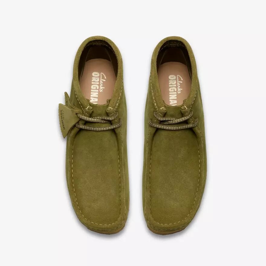 Botas Wallabee para hombre en ante verde Botas Wallabee para hombre en ante verde