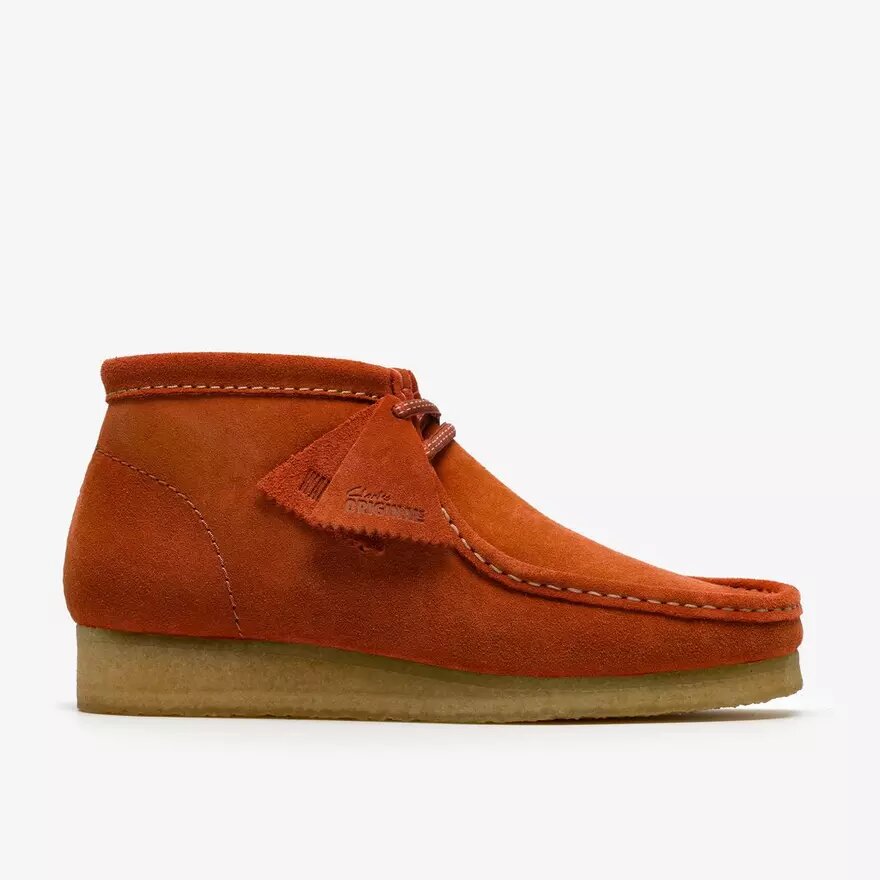 Botas Wallabee para hombre Wallabees de ante naranja Botas Wallabee para hombre Wallabees de ante naranja