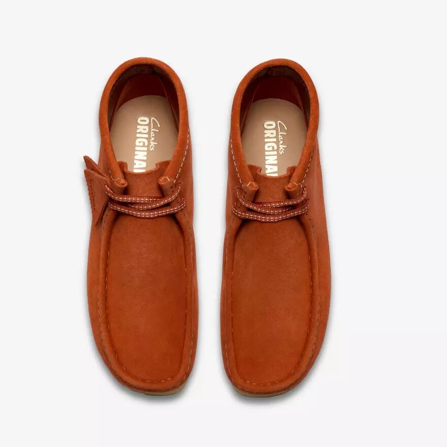 Botas Wallabee para hombre Wallabees de ante naranja Botas Wallabee para hombre Wallabees de ante naranja
