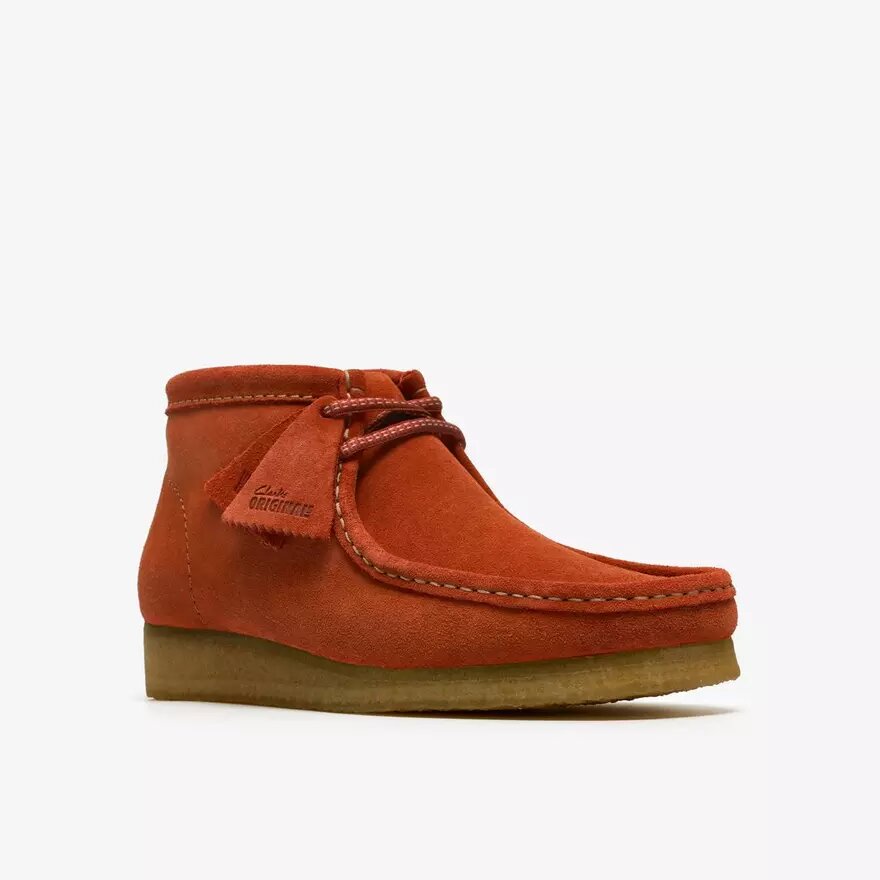 Botas Wallabee para hombre Wallabees de ante naranja Botas Wallabee para hombre Wallabees de ante naranja