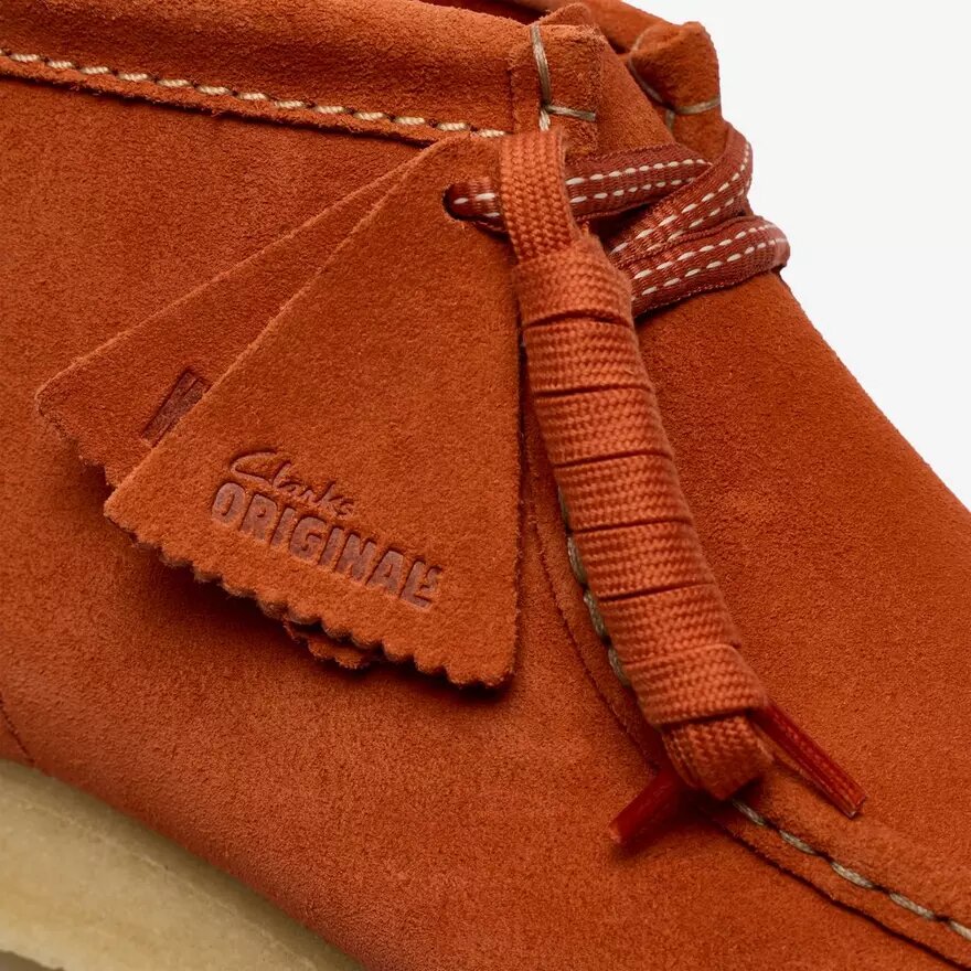 Botas Wallabee para hombre Wallabees de ante naranja Botas Wallabee para hombre Wallabees de ante naranja