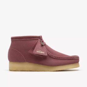 Botas Wallabee para mujer. Ante marrón rosado