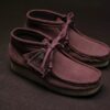 Botas Wallabee para mujer. Ante marrón rosado