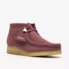 Botas Wallabee para mujer. Ante marrón rosado