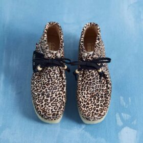 Botas Wallabee para mujer con estampado de leopardo