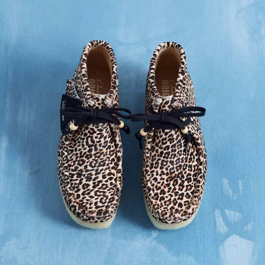 Botas Wallabee para mujer con estampado de leopardo Botas Wallabee para mujer con estampado de leopardo