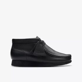 Botas Wallabee para niños: modelo Wallabee de cuero negro para los más mayores