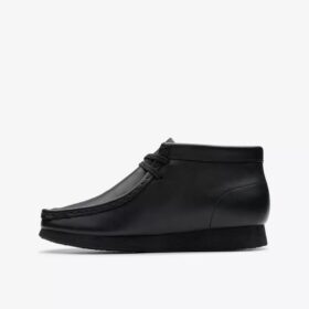 Botas Wallabee para niños: modelo Wallabee de cuero negro para los más mayores