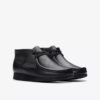Botas Wallabee para niños: modelo Wallabee de cuero negro para los más mayores