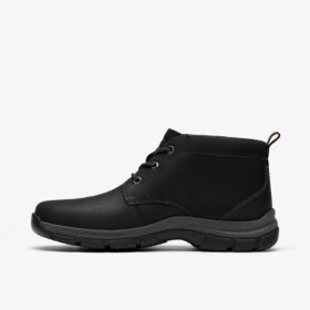 Botas Walpath Chukka de cuero negro para hombre