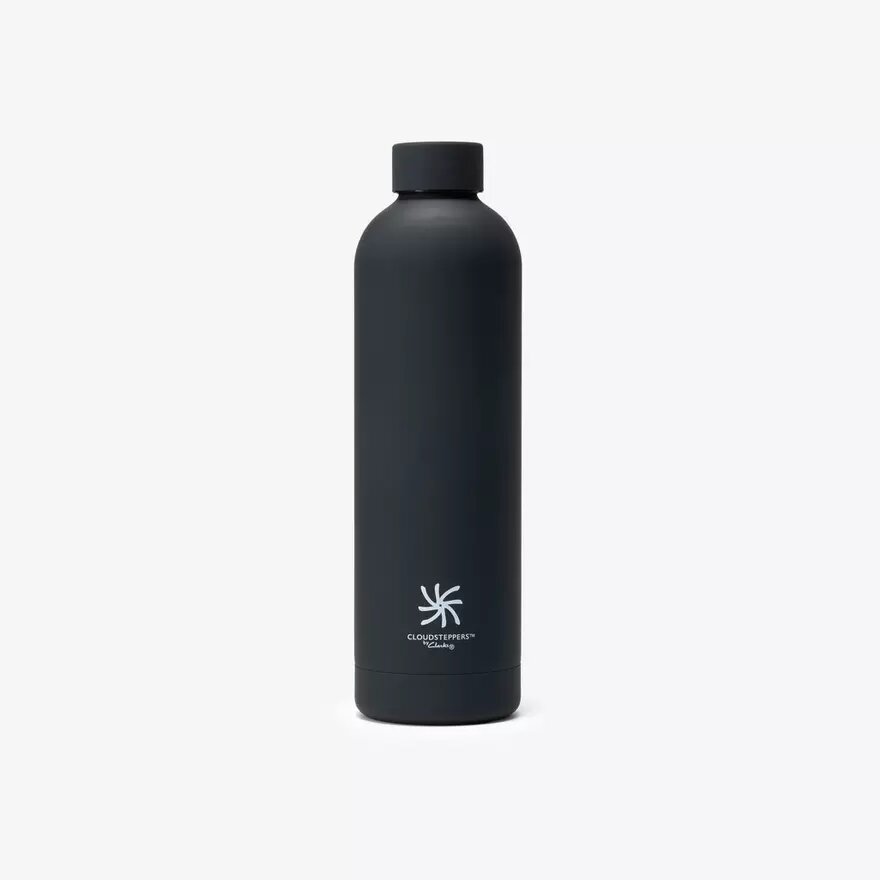 Botella de agua para mujer Cloudsteppers, color negro Botella de agua para mujer Cloudsteppers, color negro