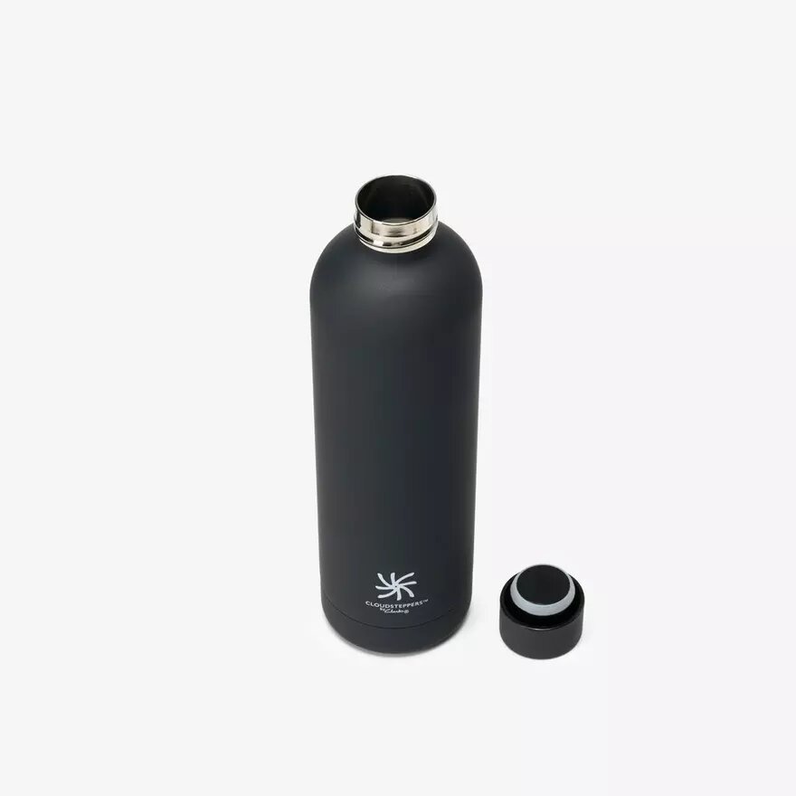Botella de agua para mujer Cloudsteppers, color negro Botella de agua para mujer Cloudsteppers, color negro