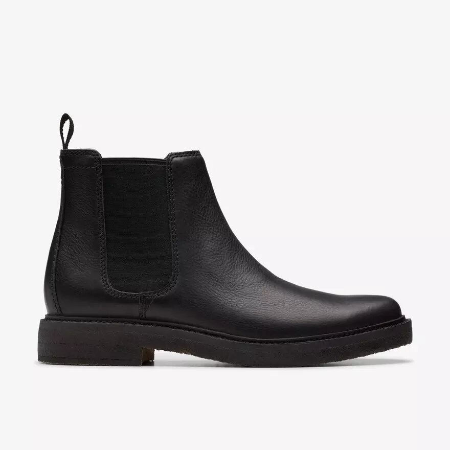 Botines Chelsea Clarkdale Easy de cuero negro para hombre Botines Chelsea Clarkdale Easy de cuero negro para hombre