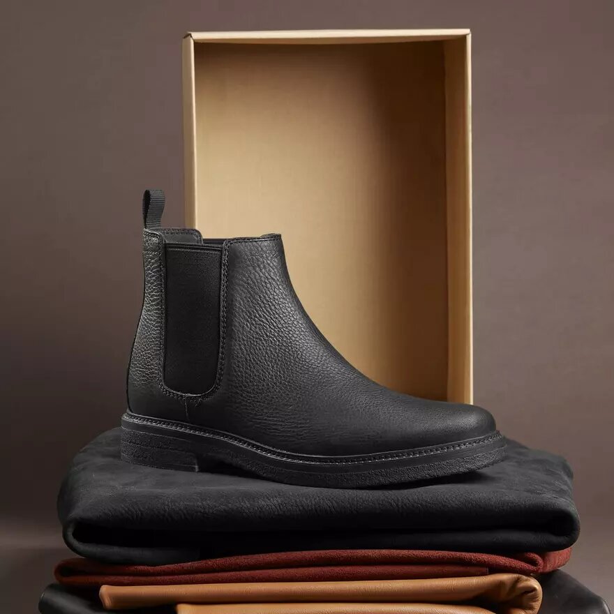 Botines Chelsea Clarkdale Easy de cuero negro para hombre Botines Chelsea Clarkdale Easy de cuero negro para hombre