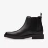 Botines Chelsea Clarkdale Easy de cuero negro para hombre Botines Chelsea Clarkdale Easy de cuero negro para hombre