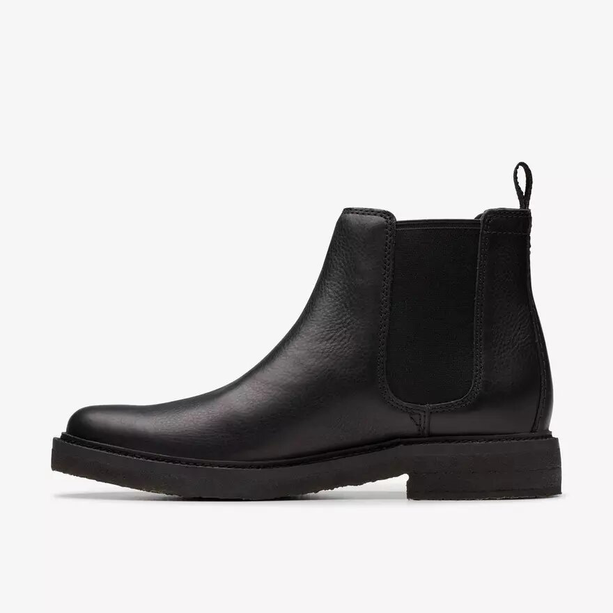 Botines Chelsea Clarkdale Easy de cuero negro para hombre Botines Chelsea Clarkdale Easy de cuero negro para hombre