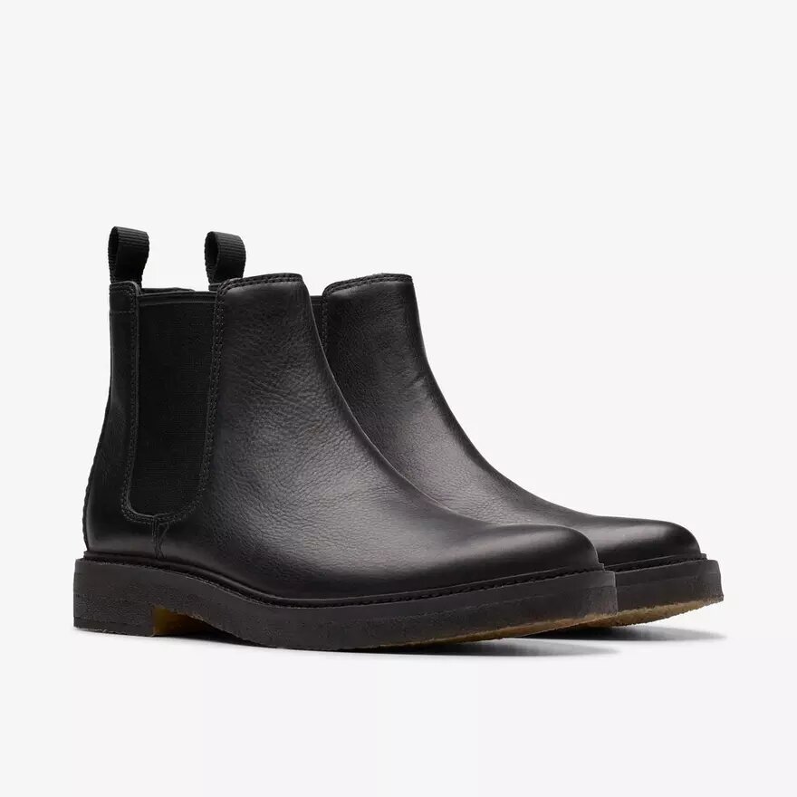 Botines Chelsea Clarkdale Easy de cuero negro para hombre Botines Chelsea Clarkdale Easy de cuero negro para hombre